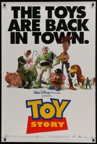 4c934 TOY STORY int'l 1sh 1995 Disney & Pixar cartoon, great images of Buzz, Woody & cast!