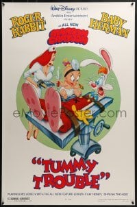4c943 TUMMY TROUBLE DS 1sh 1989 Roger Rabbit & sexy Jessica with doctor Baby Herman, rated style!