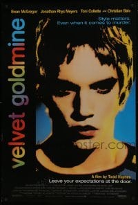 4c957 VELVET GOLDMINE 1sh 1998 close-up of glam rocker Jonathan Rhys Meyers!