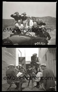 4d075 ABBOTT & COSTELLO MEET THE KEYSTONE KOPS group of 2 8x10 negatives 1955 Mack Sennett candids!