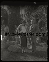 4d095 CARMEL MYERS/ERTE 8x10 negative 1925 the Ben-Hur star with fashion & costume designer!