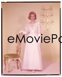 4d192 ANGIE DICKINSON group of 2 8x10 transparencies 1960s full-length fashion shoot in dresses!