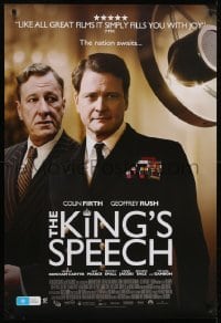 4f093 KING'S SPEECH DS Aust 1sh 2010 Colin Firth, Helena Bonham Carter, Geoffrey Rush!