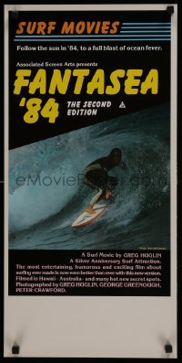 4f098 FANTASEA '84 Aust daybill 1984 great close up surfing photo, a blast of ocean fever!