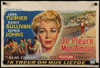4f272 ANOTHER TIME ANOTHER PLACE Belgian 1958 sexy Lana Turner has an affair with young Sean Connery!