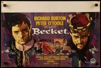 4f276 BECKET Belgian 1964 great Ray artwork of Richard Burton in the title role, Peter O'Toole!