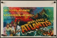 4f317 WARLORDS OF ATLANTIS Belgian 1978 really cool fantasy artwork with monsters by Joseph Smith!