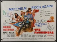 4f871 AMBUSHERS British quad 1967 Robert McGinnis art of Dean Martin as Matt Helm & sexy Slaygirls!