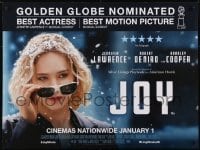 4f939 JOY advance DS British quad 2015 Robert De Niro, Jennifer Lawrence in the title role!