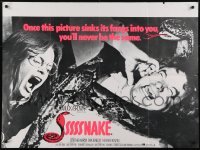 4f986 SSSSSSS British quad 1973 Dirk Benedict, Heather Menzies, mad scientist cobra snake horror!