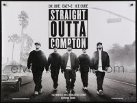 4f990 STRAIGHT OUTTA COMPTON teaser DS British quad 2015 Hawkins, Mitchell, Jackson, Brown J.R. and Hodge!