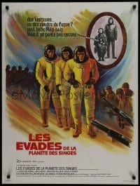 4f739 ESCAPE FROM THE PLANET OF THE APES French 24x32 1971 different Grinsson sci-fi artwork!