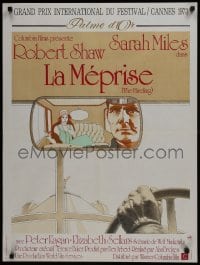 4f749 HIRELING French 24x32 1973 artwork of Robert Shaw as chauffeur to Sarah Miles!