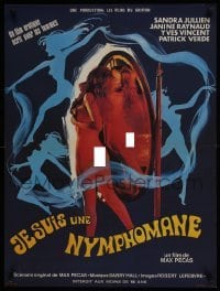 4f758 LIBIDO: THE URGE TO LOVE French 23x31 1971 great sexy mirror image, I Am a Nymphomaniac!