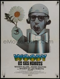 4f774 SLEEPER French 24x32 1974 wacky robot Woody Allen by Bourduge!
