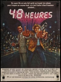 4f790 48 HRS. French 15x21 1983 Nick Nolte is a cop who hates Eddie Murphy who is a convict!