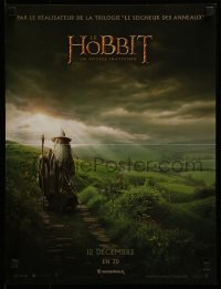 4f810 HOBBIT: AN UNEXPECTED JOURNEY teaser French 16x21 2012 cool image of Ian McKellen as Gandalf!