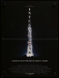 4f815 INTERSTELLAR advance French 16x21 2014 Christopher Nolan, image of the title in the stars!