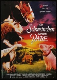 4f321 BABE German 1995 classic talking pig, children's farm animal comedy!