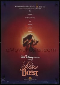 4f324 BEAUTY & THE BEAST German 1992 Walt Disney classic, best dancing art by John Alvin!