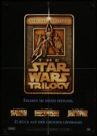 4f362 STAR WARS TRILOGY German 1997 George Lucas, Empire Strikes Back, Return of the Jedi!