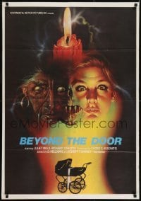 4f522 BEYOND THE DOOR export Italian 1sh 1974 the most terrifying event of mankind, Spataro art!