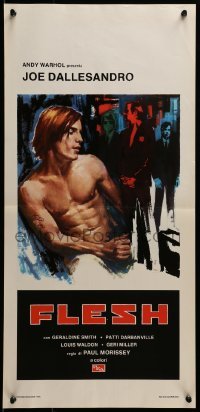 4f536 ANDY WARHOL'S FLESH Italian locandina 1968 different art of Joe Dallesandro by Avelli!