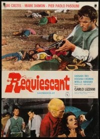 4f586 KILL & PRAY Italian 26x37 pbusta 1967 Carlo Lizzani's Requiescant, Lou Castel!