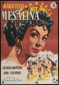 4f200 AFFAIRS OF MESSALINA Spanish 1955 great art of sexy Maria Felix in title role by Jano!