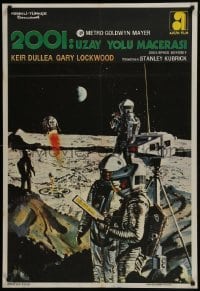 4f062 2001: A SPACE ODYSSEY Turkish 1973 Stanley Kubrick, art of astronauts by Bob McCall
