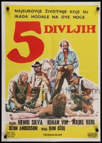4f374 ANIMALS Yugoslavian 20x28 1970 Henry Silva, Keenan Wynn, they took what they wanted!