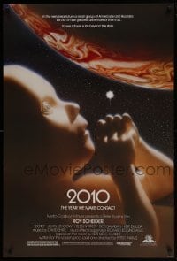 4g007 2010 1sh 1984 sequel to 2001: A Space Odyssey, full bleed image of the starchild & Jupiter!