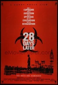 4g009 28 DAYS LATER style A int'l DS 1sh 2003 Danny Boyle, Cillian Murphy vs. zombies in London!