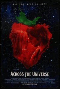 4g020 ACROSS THE UNIVERSE advance DS 1sh 2007 Evan Rachel Wood, romance to the music of the Beatles!
