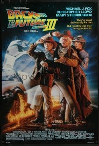 4g067 BACK TO THE FUTURE III DS 1sh 1990 Michael J. Fox, Chris Lloyd, Drew Struzan art!