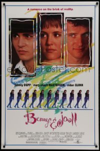 4g108 BENNY & JOON 1sh 1993 Johnny Depp, Mary Stuart Masterson, Quinn, romance on the brink!