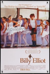4g117 BILLY ELLIOT advance DS 1sh 2000 Jamie Bell, Julie Walters, the boy just wants to dance!