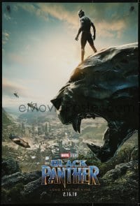 4g120 BLACK PANTHER teaser DS 1sh 2018 image of Chadwick Boseman in the title role as T'Challa!