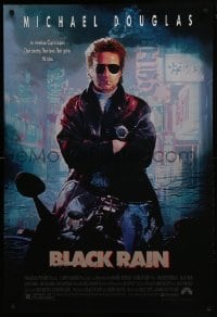 4g121 BLACK RAIN 1sh 1989 Ridley Scott, Michael Douglas is an American cop in Japan!