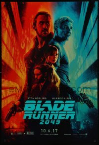 4g124 BLADE RUNNER 2049 teaser DS 1sh 2017 great montage image with Harrison Ford & Ryan Gosling!