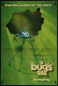 4g149 BUG'S LIFE advance DS 1sh 1998 Thanksgiving style, Disney, Pixar, great image!