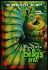 4g154 BUG'S LIFE teaser DS 1sh 1998 Walt Disney, Pixar CG cartoon, giant caterpillar!