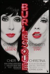 4g156 BURLESQUE int'l advance DS 1sh 2010 Eric Dane, great image of Cher & sexy Christina Aguilera!