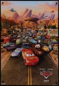 4g163 CARS advance DS 1sh 2006 Walt Disney Pixar animated automobile racing, great cast image!