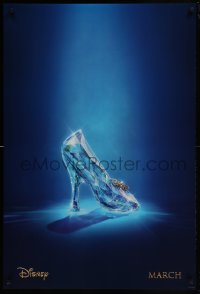 4g187 CINDERELLA teaser DS 1sh 2015 great image of classic glass slipper!