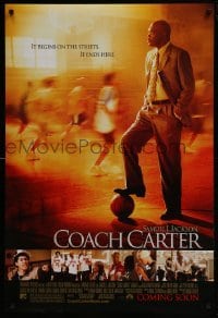 4g192 COACH CARTER advance DS 1sh 2005 Rob Brown, Robert Ri'chard & Samuel L Jackson in title role!