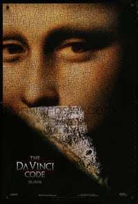 4g208 DA VINCI CODE teaser DS 1sh 2006 Tom Hanks, Audrey Tautou, novel by Dan Brown, Mona Lisa!