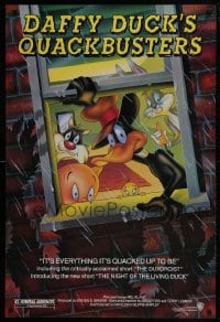 4g209 DAFFY DUCK'S QUACKBUSTERS 1sh 1988 Mel Blanc, great cartoon art of Looney Tunes characters!