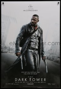 4g221 DARK TOWER teaser DS 1sh 2017 Stephen King novel, image of gunslinger Idris Elba as Roland!
