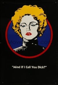 4g243 DICK TRACY teaser DS 1sh 1990 Disney, great art of Madonna as Breathless Mahoney, no holes!